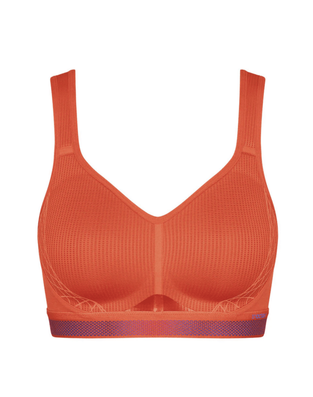 Triumph 70D oranžinės spalvos sportinė liemenėlė Triaction Cardio Cloud P EX