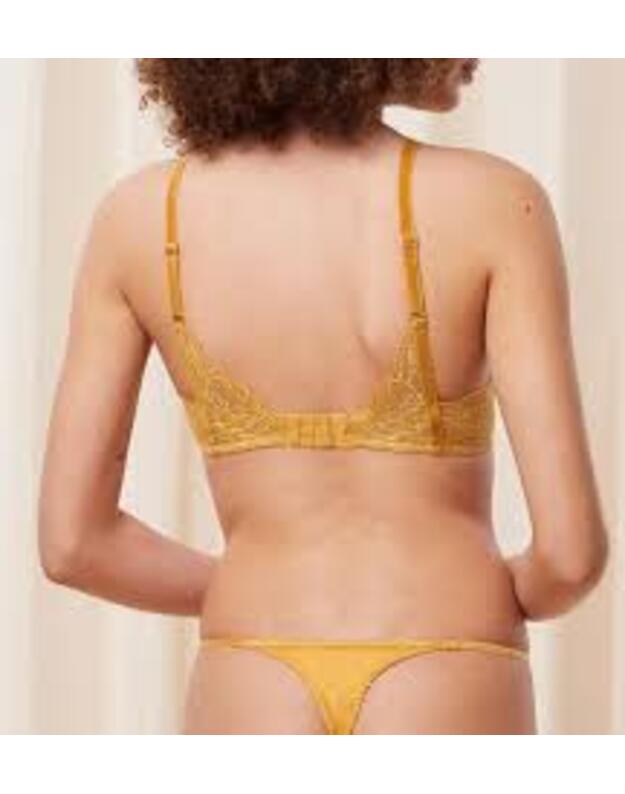 Triumph garstyčių spalvos soft liemenėlė Amourette Charm Shimmer bustier 1