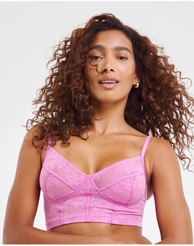 Triumph rausvos spalvos soft liemenėlė smart deco bustier