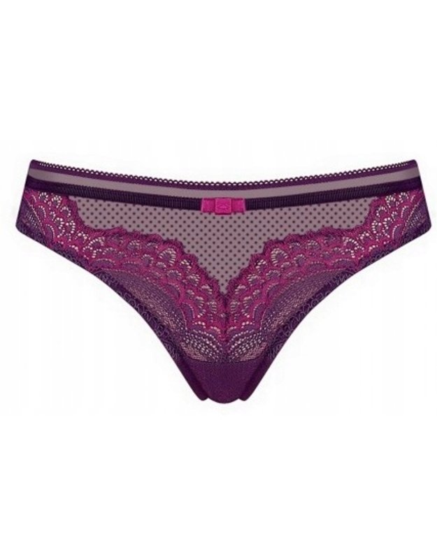 Triumph violetinis spalvos su raudonas nėriniais 42 dydžio stribngai Beauty-Full Darling String