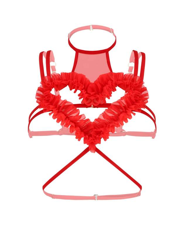 Baed stories raudonas seksualus komplektas Heart on 4