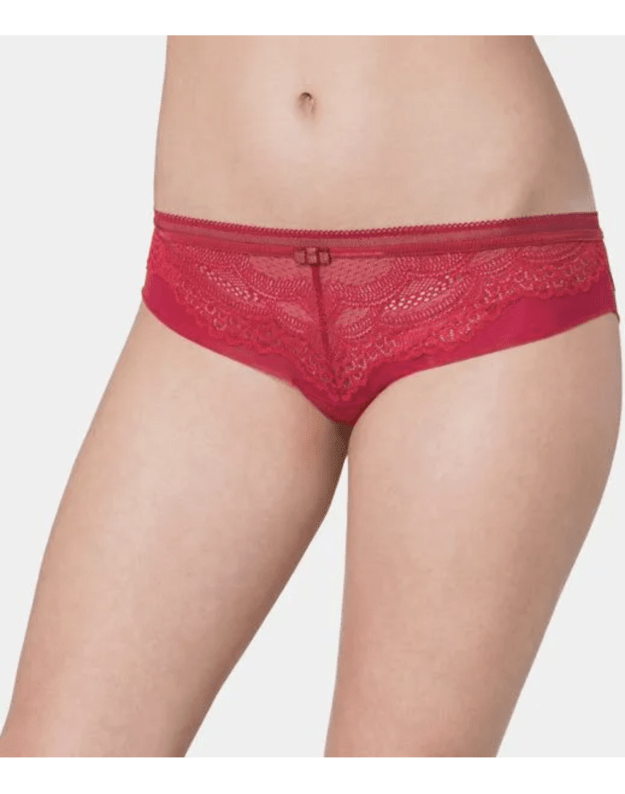 Triumph raudonos spalvos neriniuotos kelnaitės Beauty-full Darling Hipster