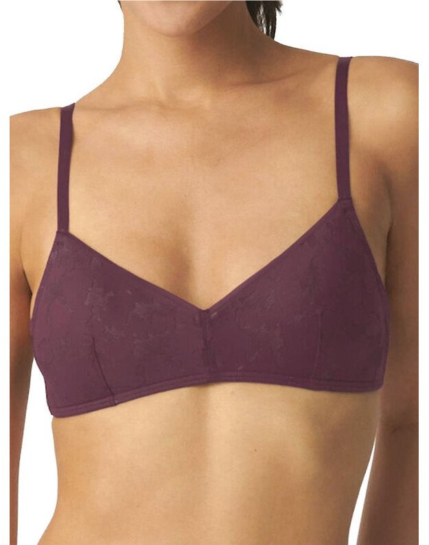 Sloggi XL(42) dydžio bordo spalvos braletė ZERO Lace 2.0 Bralette 