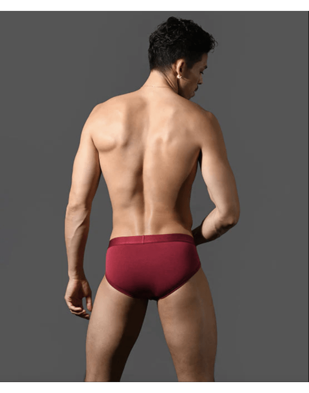 Andrew Christian Bespoke Modal vyriškos bordo spalvos kelnaitės