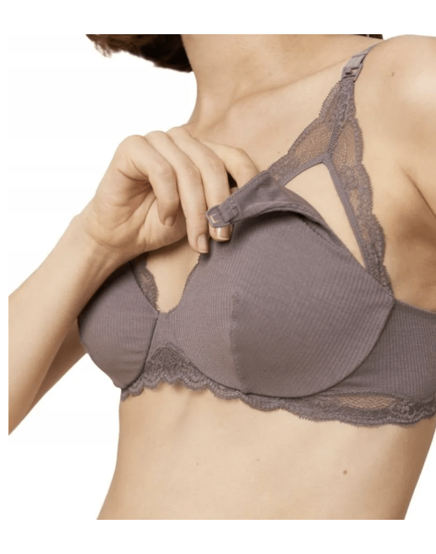 Triumph pilkos spalvos liemenėlė maitinančiai natural spotlight maternity