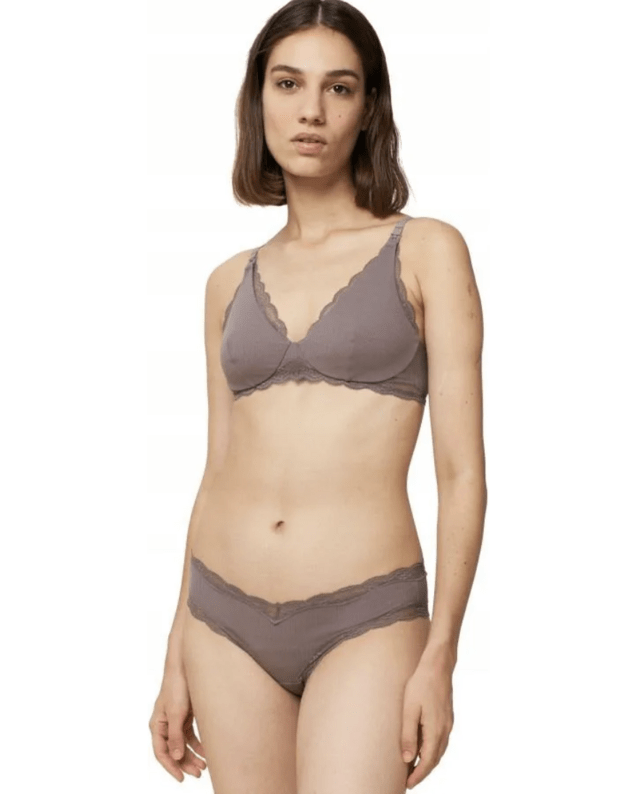 Triumph pilkos spalvos liemenėlė maitinančiai natural spotlight maternity 1