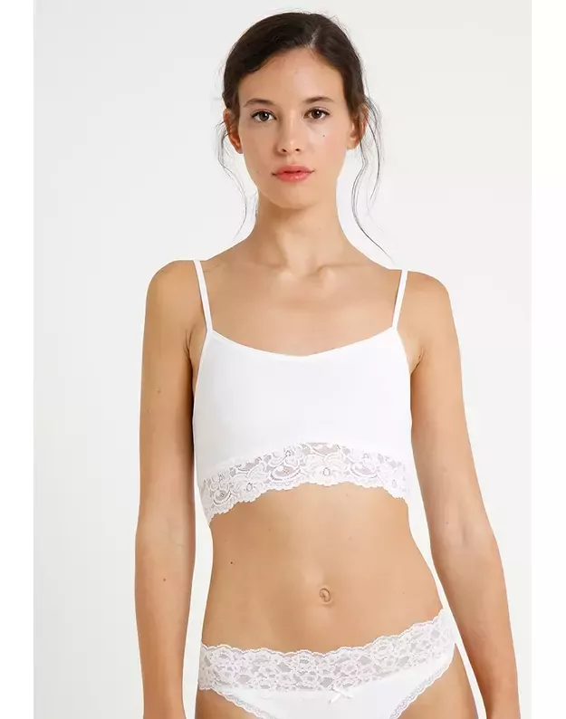 Sloggi 48 dydžio baltos spalvos liemenėlė Romance H Bralette