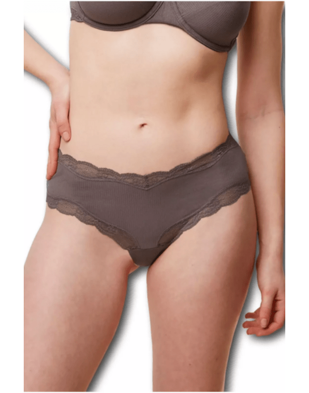 Triumph 40 pilkos spalvos su nėriniais kelnaitės natural spotlight hipster