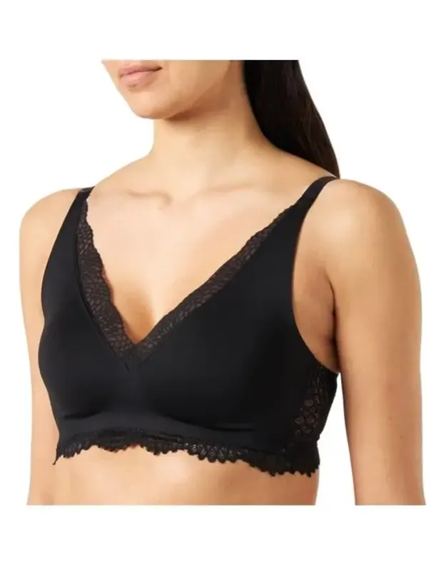 Triumph juodos spalvos liemenėlė be lankelių  Velveteen Sensation N01