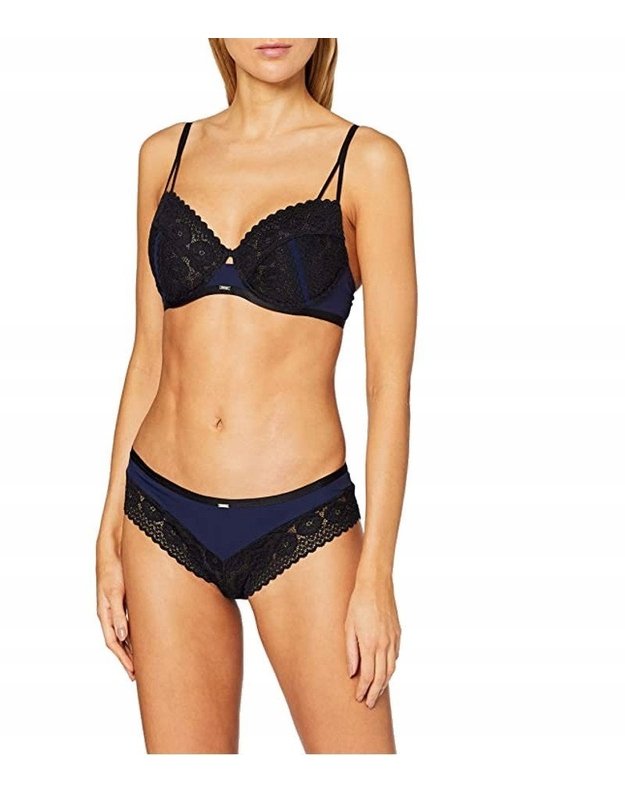 Triumph 70B tamsiai mėlyna liemenėlė su nėriniais Vintage lace W