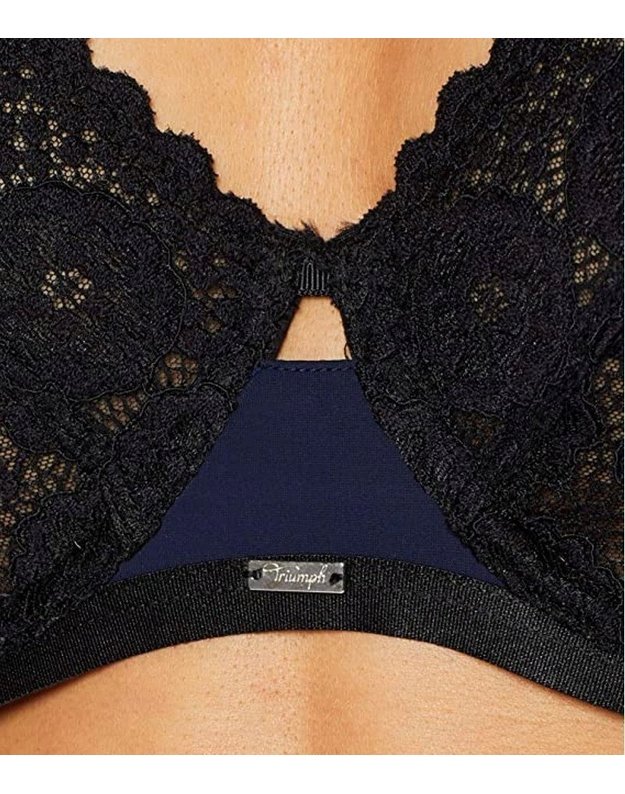 Triumph 70B tamsiai mėlyna liemenėlė su nėriniais Vintage lace W