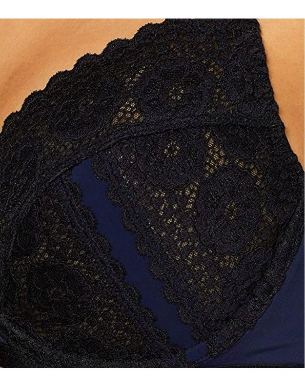 Triumph 70B tamsiai mėlyna liemenėlė su nėriniais Vintage lace W
