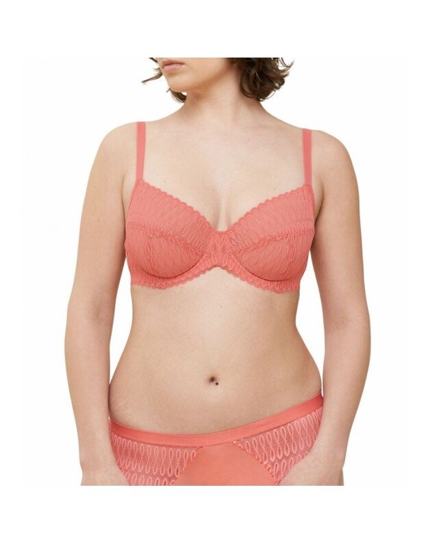 Triumph 90D dydžio koralo spalvos liemenėlė Aura Spotlight W