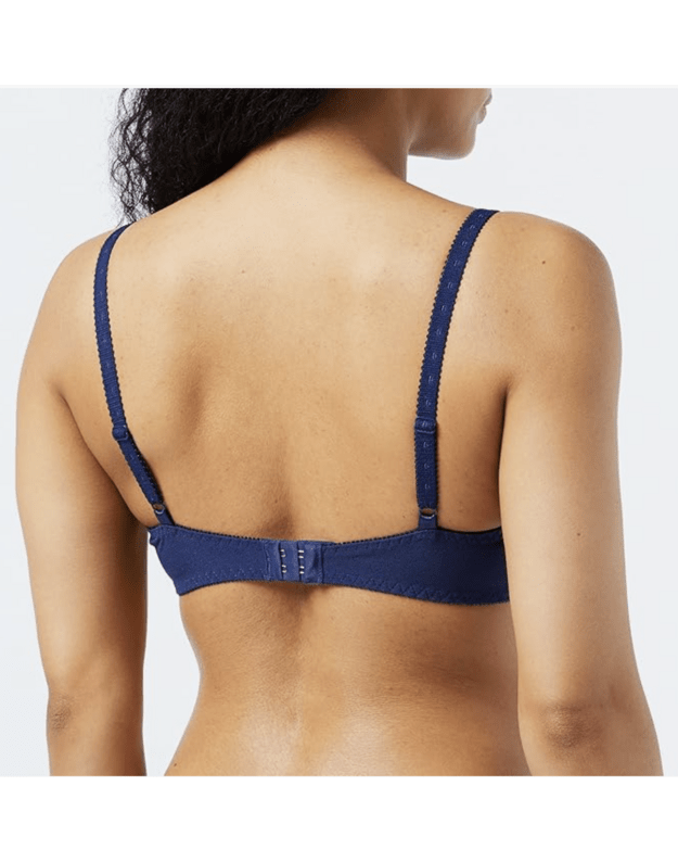 Triumph 75D mėlyna su baltais nėriniais soft liemenėlė Amourette Charm W 1