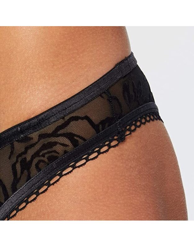 Triumph 36(S) dydžio  juodos spalvos stringai Velvet Rose Spotlight High rise thong 2
