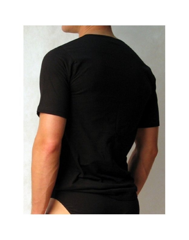  Doreanse Vyriški juodi medvilniniai apatiniai marškinėliai 2505 