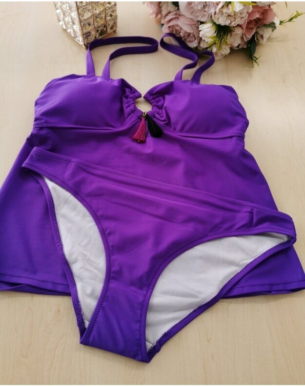 bpc bonprix collection dviejų dalių violetinis maudymosi kostiumėlis  BODYFLIRT