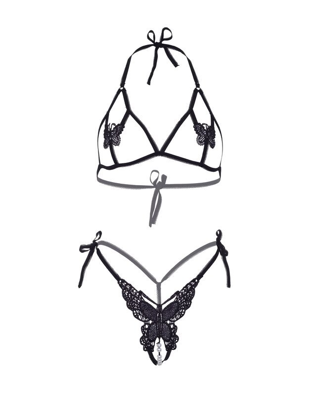 Leg Avenue seksuali liemėnėlė su stringais Butterfly