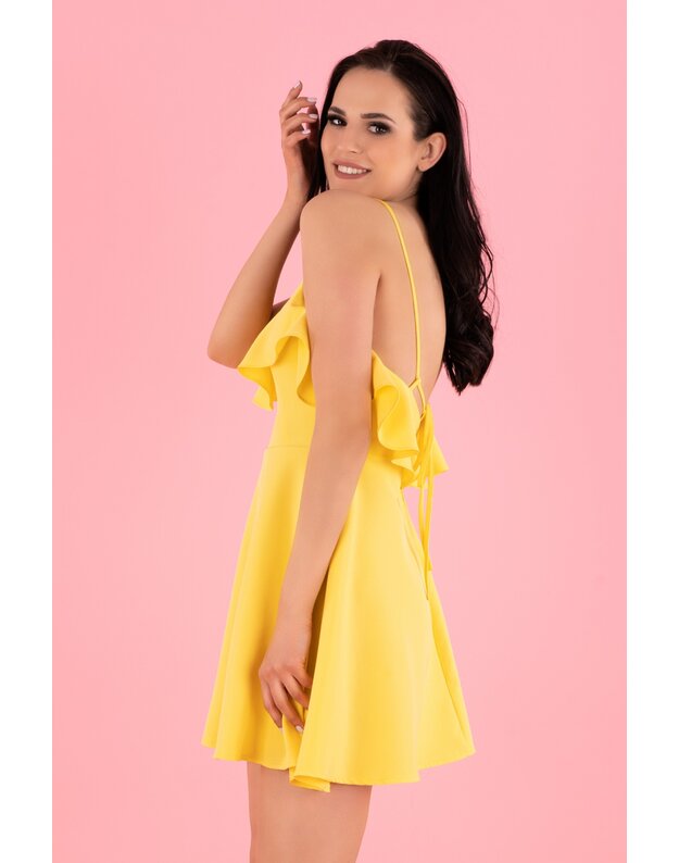 Marribel geltona trumpa vasariška suknelė Cooreo