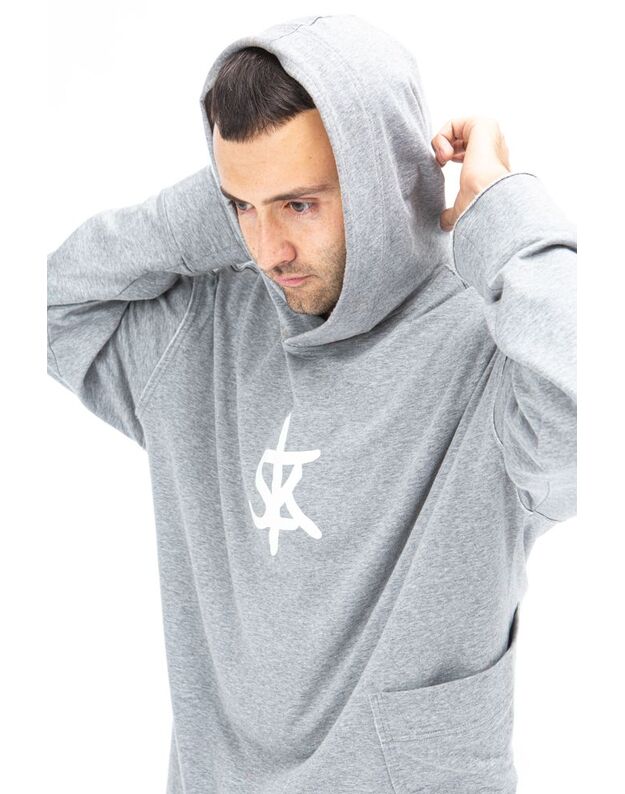Sofa Killer šviesiai pilkas ilgas džemperis su SK logotipu