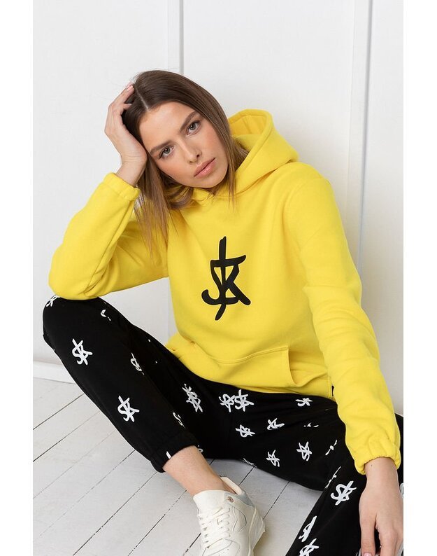 Sofa Killer ryškiai geltonas džemperis su SK logotipu